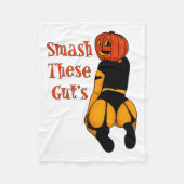 Smash Deze Gut's Grappige Pompoen Halloween Joke Fleece Deken (Voorkant)
