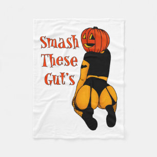 Smash Deze Gut's Grappige Pompoen Halloween Joke Fleece Deken