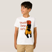 Smash Deze Gut's Grappige Pompoen Halloween Joke T-shirt (Voorkant volledig)