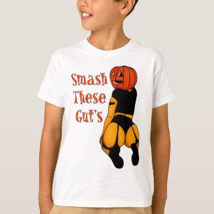 Smash Deze Gut's Grappige Pompoen Halloween Joke T-shirt