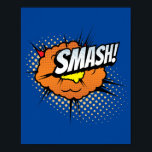 Smash! Dynamic Pop Art Comic Impact Poster<br><div class="desc">Ontketen een sterke kracht in uw ruimte met dit 'Smash!' pop art design. Geïnspireerd door de dramatische en intense momenten van klassieke stripboeken, vangt dit levendige stuk de energie en impact van een verpletterende klap, waardoor het een gedurfde en opvallende toevoeging is aan elke kamer.</div>