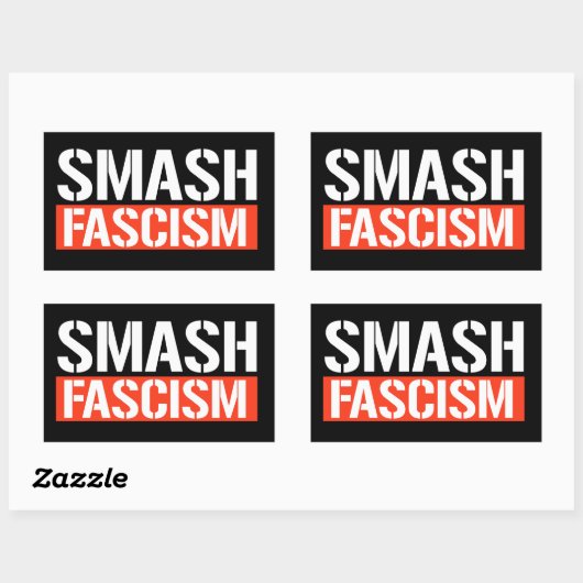 Smash Fascisme Rechthoekige Sticker (Vel)