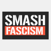 Smash Fascisme Rechthoekige Sticker (Voorkant)