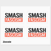 Smash Fascisme Rechthoekige Sticker (Vel)