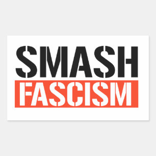 Smash Fascisme Rechthoekige Sticker