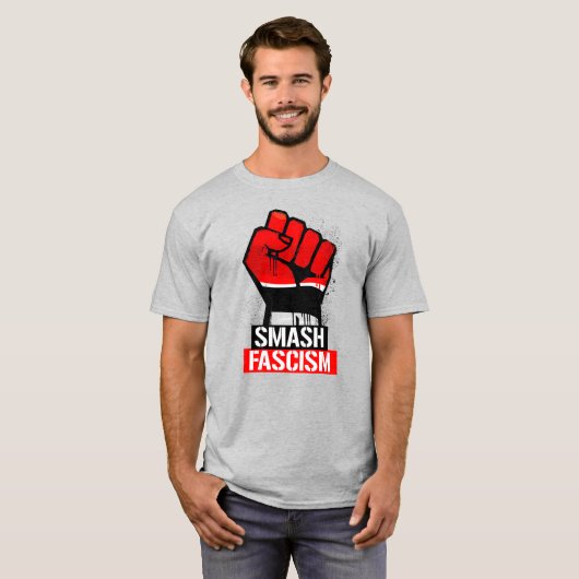 SMASH FASCISME T-SHIRT (Voorkant volledig)