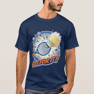 Smash het! Comic Style Badminton T-shirt