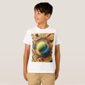 Smash Hit: Tennisbal en racketkunst T-shirt (Voorkant volledig)