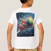 Smash Hit: Tennisbal en racketkunst T-shirt (Achterkant)