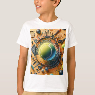Smash Hit: Tennisbal en racketkunst T-shirt