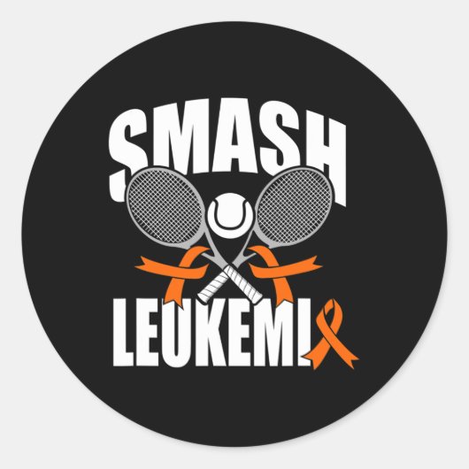 Smash leukemie kanker awareness lint ronde sticker (Voorkant)