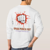 Smash Punch Fist – Bold Strength Motivation Art T-shirt (Achterkant)