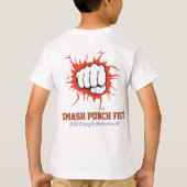 Smash Punch Fist – Bold Strength Motivation Art T-shirt (Achterkant)