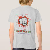 Smash Punch Fist – Bold Strength Motivation Art Tri-Blend Shirt (Achterkant)