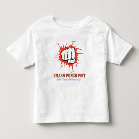 Smash Punch Vuist – Krachtige Motivatie Kunst Kinder Shirts (Voorkant)