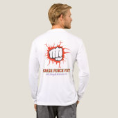 Smash Punch Vuist – Krachtige Motivatie Kunst Tri-Blend Shirt (Achterkant)