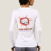 Smash Punch Vuist – Krachtige Motivatie Kunst Tri-Blend Shirt (Achterkant)