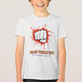Smash Punch Vuist – Krachtige Sterkte Motivatie Ku Tri-Blend Shirt
