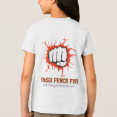 Smash Punch Vuist – Krachtige Sterkte Motivatie Ku Tri-Blend Shirt (Achterkant)
