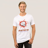 Smash Punch Vuist – Krachtige Sterkte Motivatie Ku Tri-Blend Shirt (Voorkant volledig)