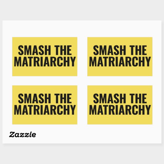 Smash the Matriarchy Rechthoekige Sticker (Vel)