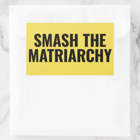 Smash the Matriarchy Rechthoekige Sticker (Tas)