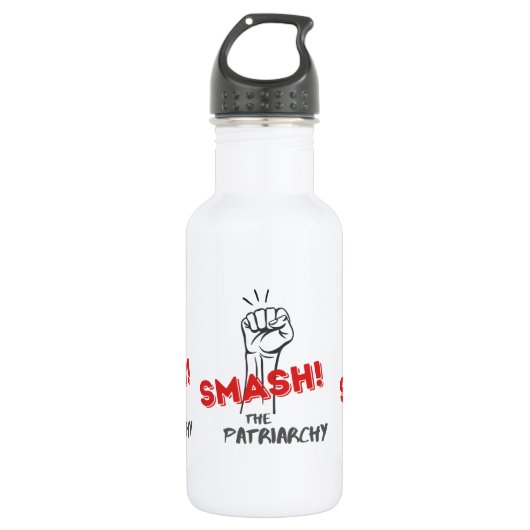 Smash the Patriarchaat - waterfles (Voorkant)