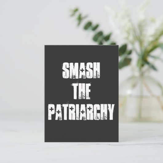Smash the Patriarchy Briefkaart (Staand voorkant)