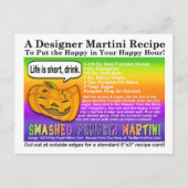 Smashed Pumpkin Halloween Martini Recept Briefkaar Briefkaart (Voorkant)