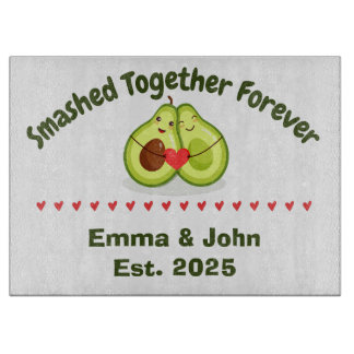 Smashed Together Forever Glass Cutting Board Snijplank