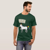 Smashhe Patriarchy White Unicorn Relaed Fit funny T-shirt (Voorkant volledig)