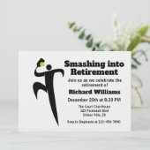 Smashing in Retirement Pickleball speler Modern Kaart (Staand voorkant)