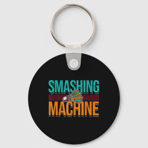 Smashing Machine Shuttle Retro Birdie Badminton Sleutelhanger
