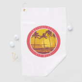 Smathers Beach Key West Beach Sunrise Surf Golfhanddoek (Insitu)