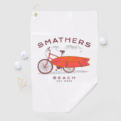 Smathers Beach Key West  Beach Surfing Golfhanddoek (Insitu)