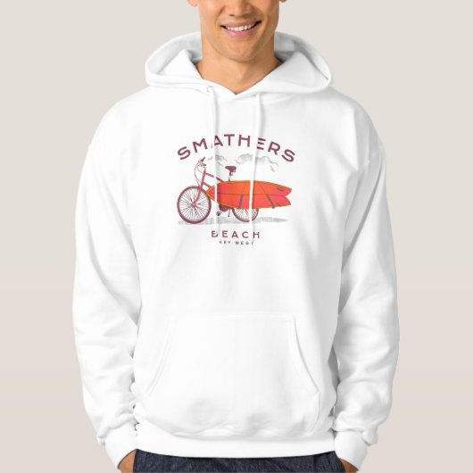 Smathers Beach Key West Beach Surfing Hoodie (Voorkant)