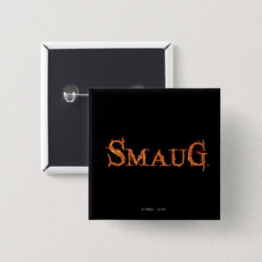 SMAUG™ Name Graphic Vierkante Button 5,1 Cm (Voorkant /achterkant)