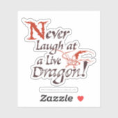 SMAUG™ - Nooit lachen bij een live draak Sticker (Vel)