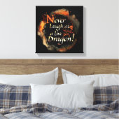 SMAUG™ - Nooit Logo grafisch lachen Canvas Afdruk (Insitu (Slaapkamer))