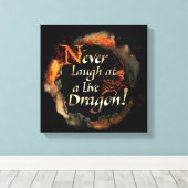 SMAUG™ - Nooit Logo grafisch lachen Canvas Afdruk (Insitu (Houten vloer))