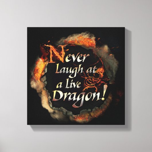 SMAUG™ - Nooit Logo grafisch lachen Canvas Afdruk (Voorkant)