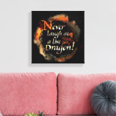 SMAUG™ - Nooit Logo grafisch lachen Canvas Afdruk (Insitu (Woonkamer))