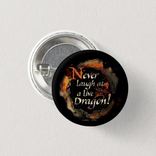 SMAUG™ - Nooit Logo grafisch lachen Ronde Button 3,2 Cm (Voorkant /achterkant)