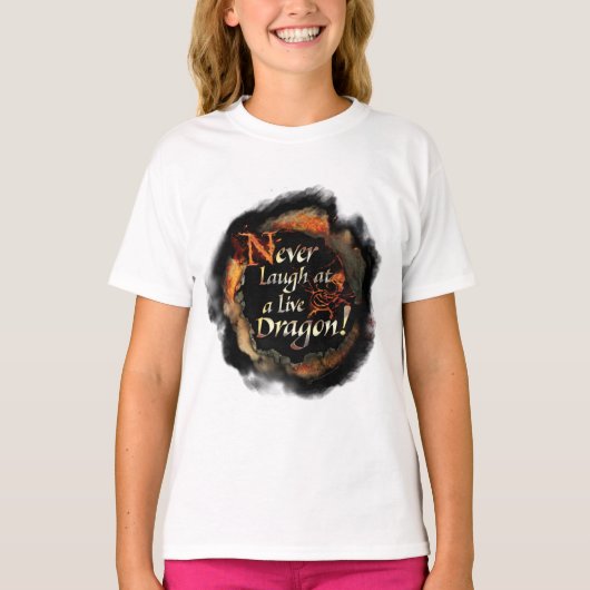 SMAUG™ - Nooit Logo grafisch lachen T-shirt (Voorkant)