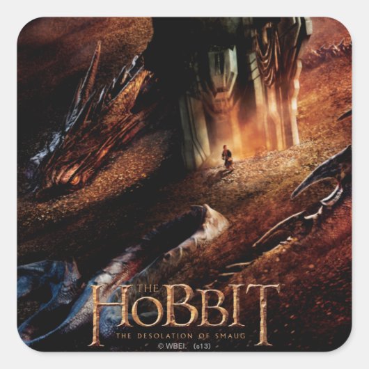 SMAUG™-omcirkels BILBO BAGGINS™ Vierkante Sticker (Voorkant)