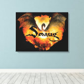 SMAUG™ over Laketown Canvas Afdruk (Insitu (Houten vloer))