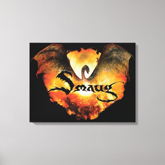 SMAUG™ over Laketown Canvas Afdruk (Voorkant)