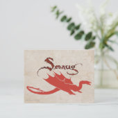 SMAUG™ Silhouette & Name Briefkaart (Staand voorkant)