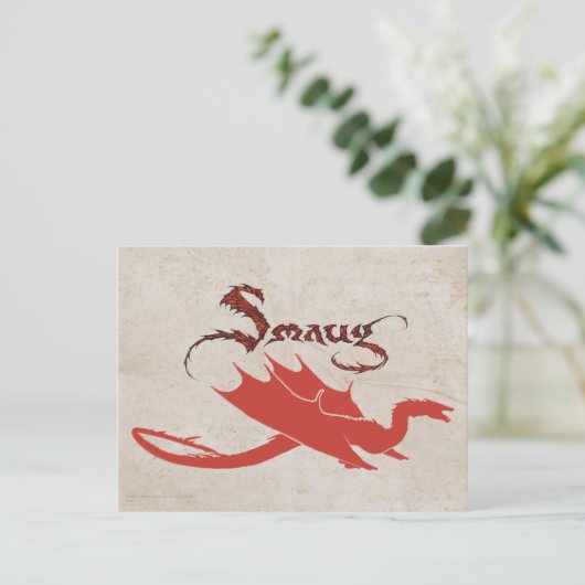 SMAUG™ Silhouette & Name Briefkaart (Staand voorkant)
