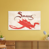 SMAUG™ Silhouette & Name Canvas Afdruk (Insitu (Woonkamer))